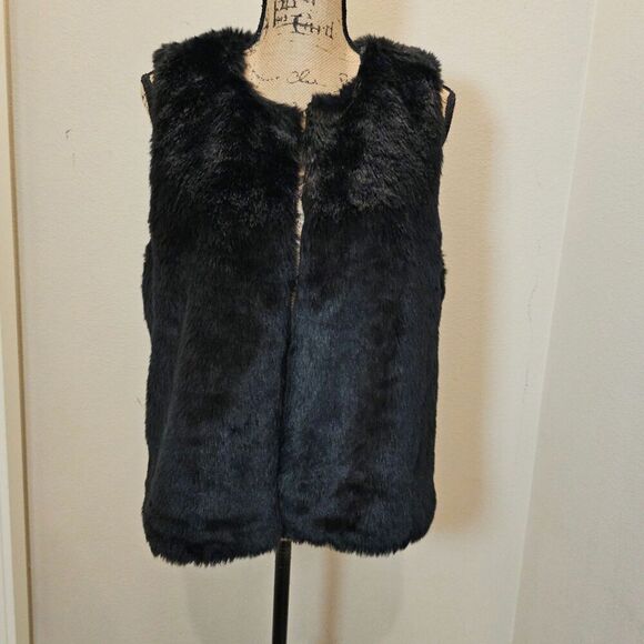 Jou Jou Faux Fur Vest Size Large - Picture 1 of 5